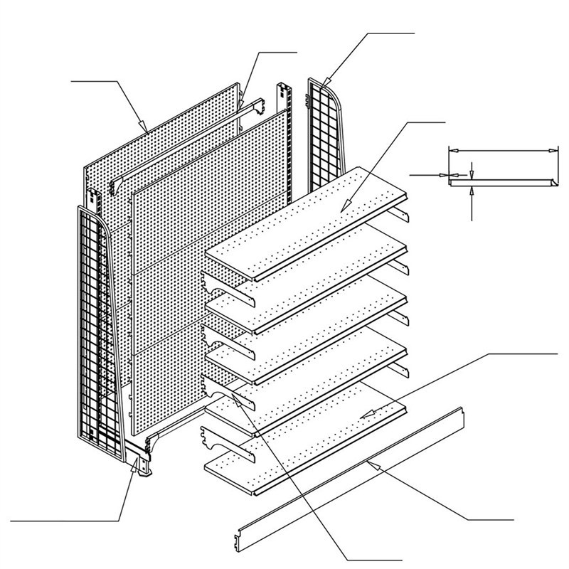 gondola shelving double sided for sale