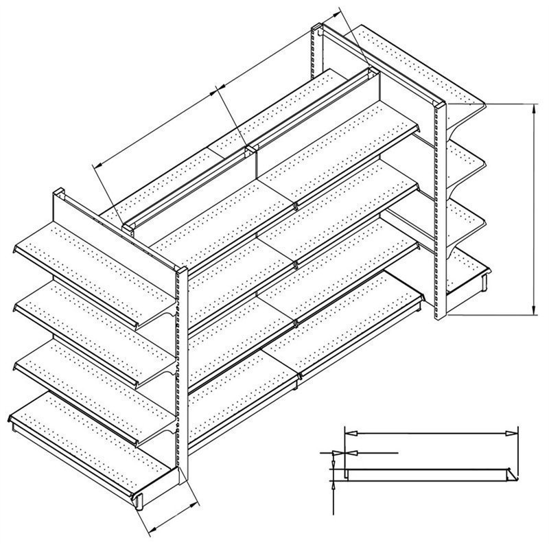 double sided gondola shelving suppliers